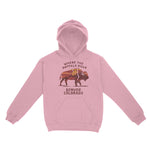 Denver Buffalo Western Hoodie Light Pink front