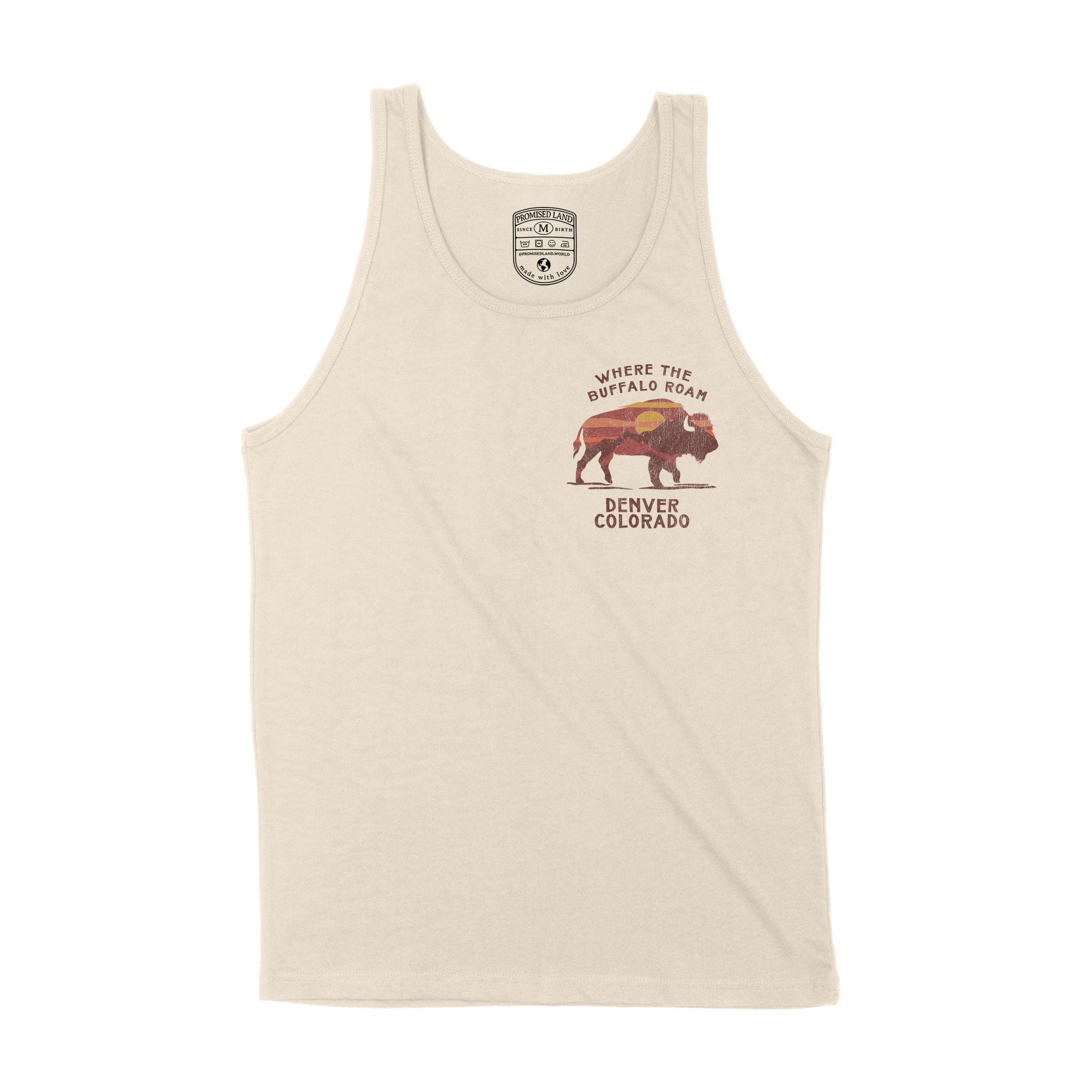 Denver Buffalo Western Tank Top Natural front