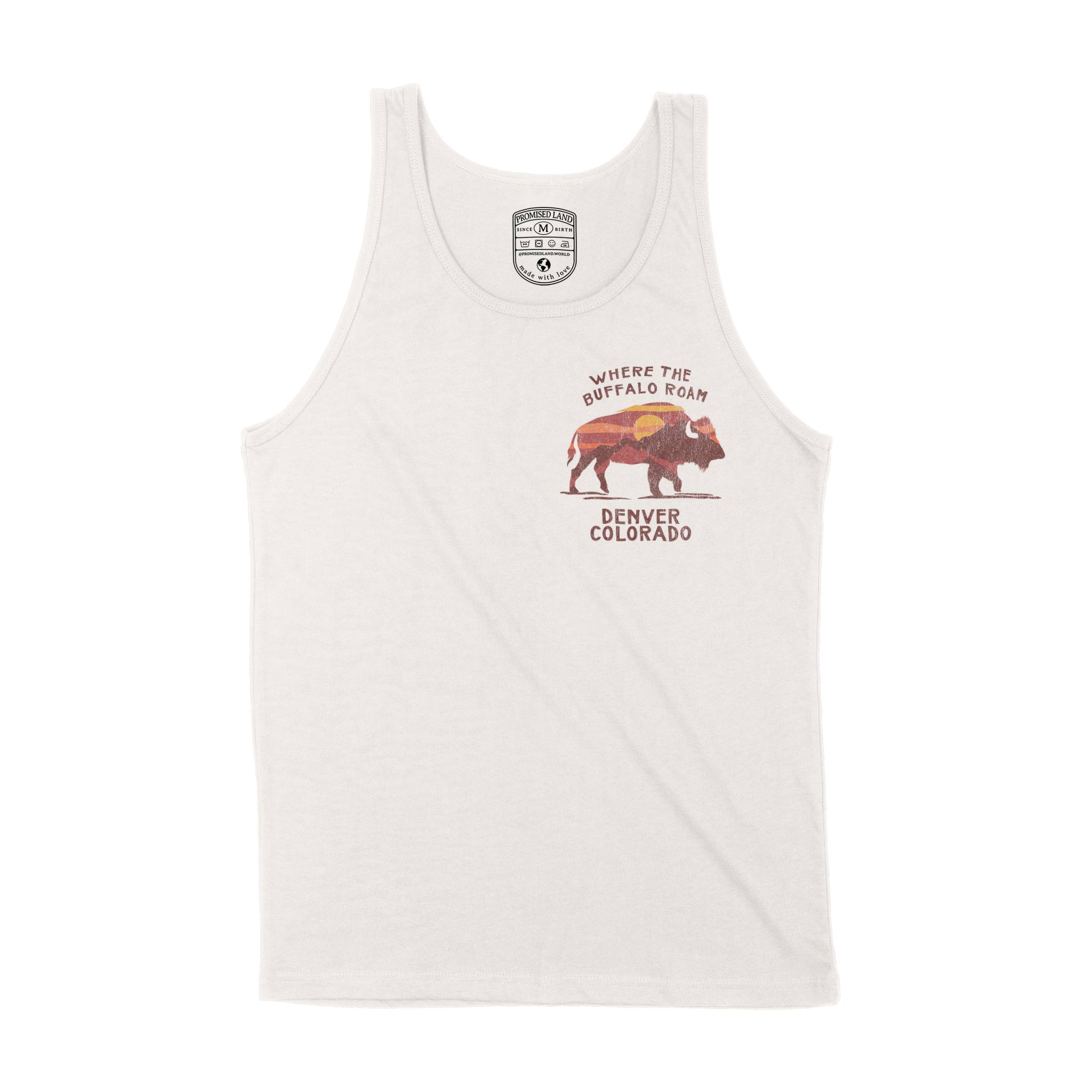 Denver Buffalo Western Tank Top in Vintage - front view