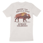 Denver Buffalo Western T-Shirt Vintage White back