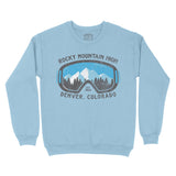 Denver Crewneck in Light Blue - front view