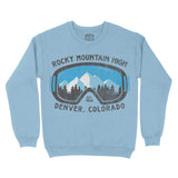 Denver Goggle Crewneck Light Blue front