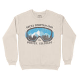 Denver Goggle Crewneck in Natural - front view