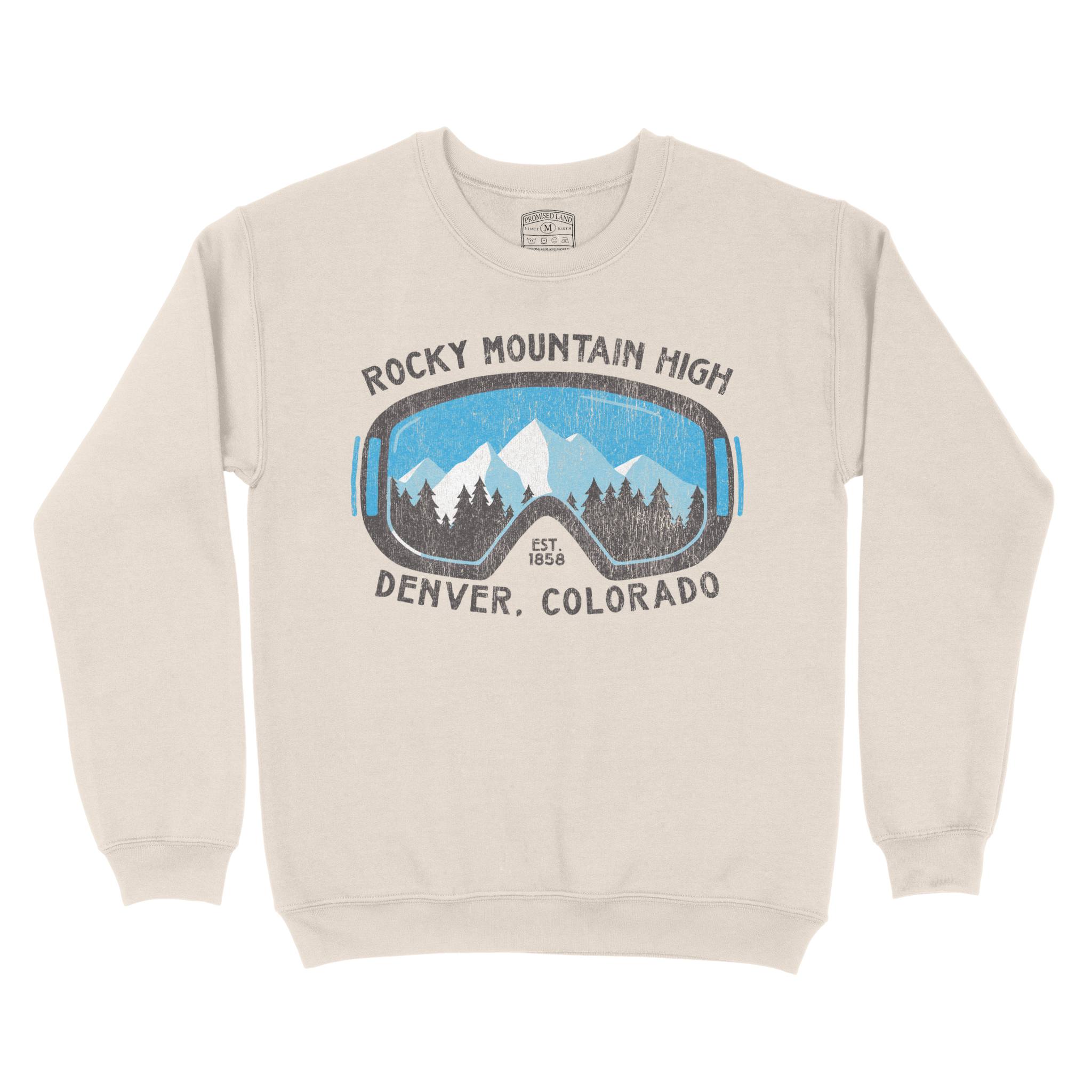 Denver Goggle Crewneck in Natural - front view