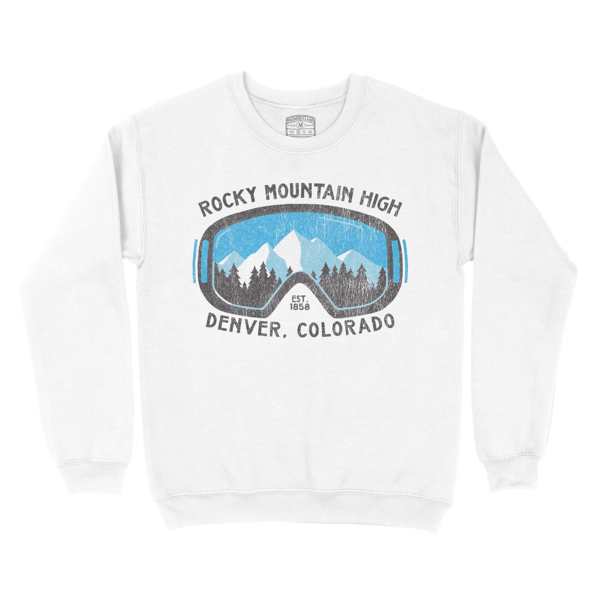 Denver Crewneck in White - front view