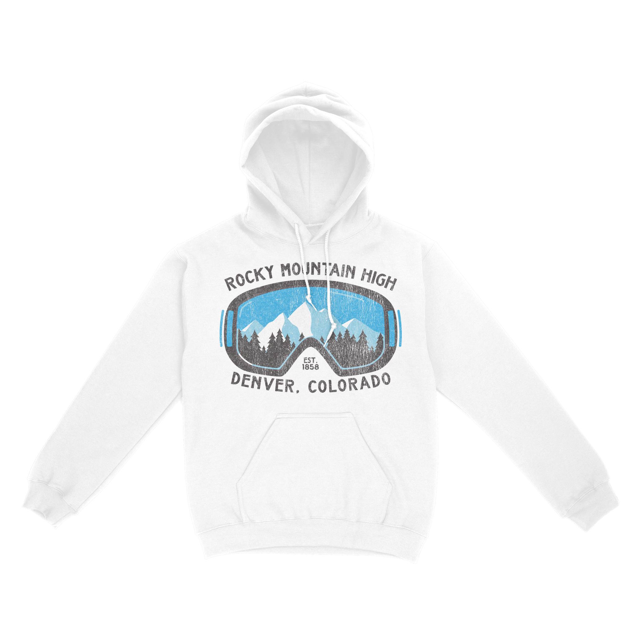 Denver Hoodie in White - front view
