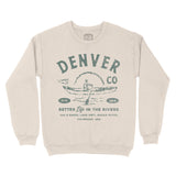 Denver Lake Crewneck in Natural - front view
