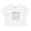 Denver Cropped Tee in White - front view