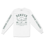 Denver Longsleeve in White - front-sleeves view