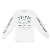 Denver Longsleeve in White - front-sleeves view