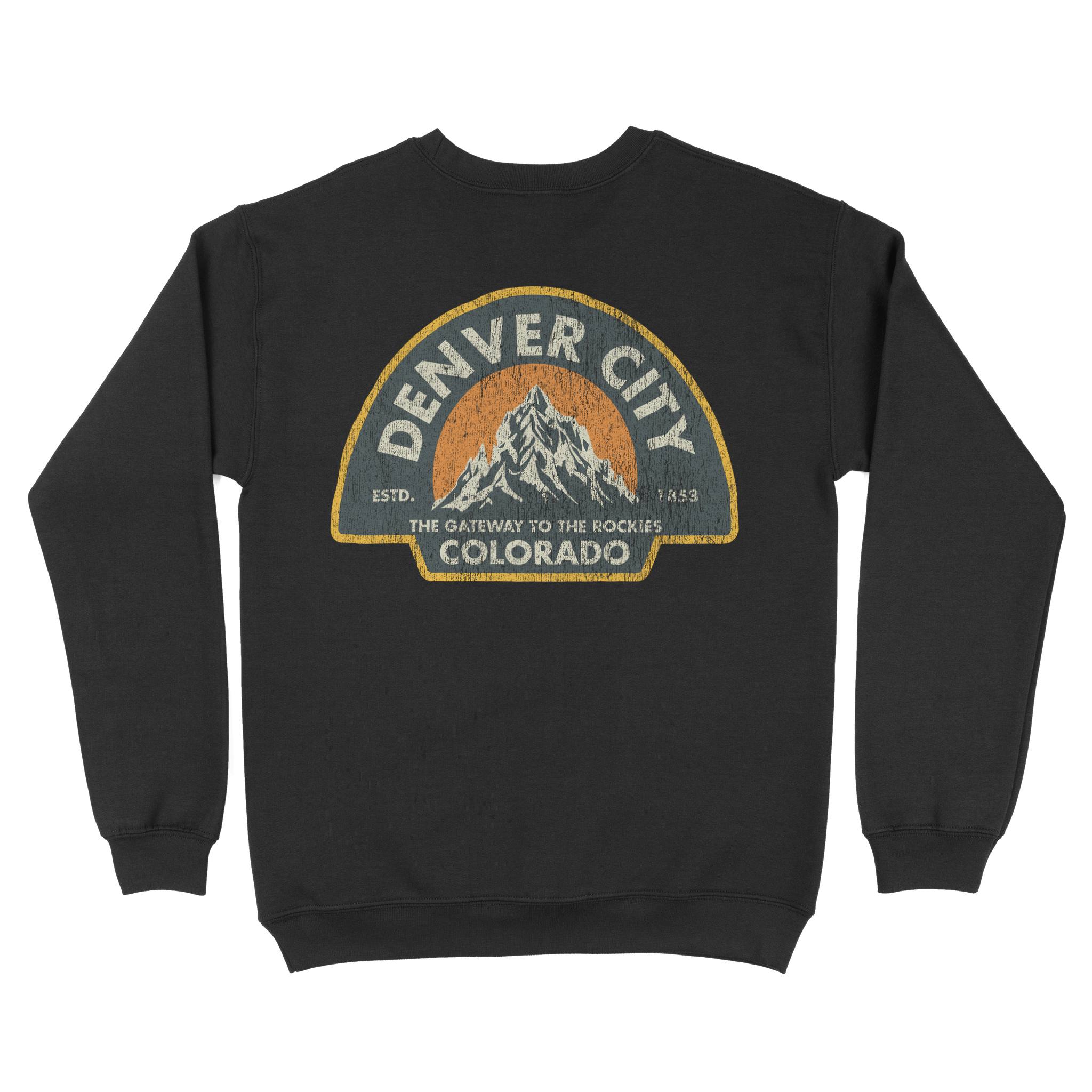 Denver Crewneck in Black - back view