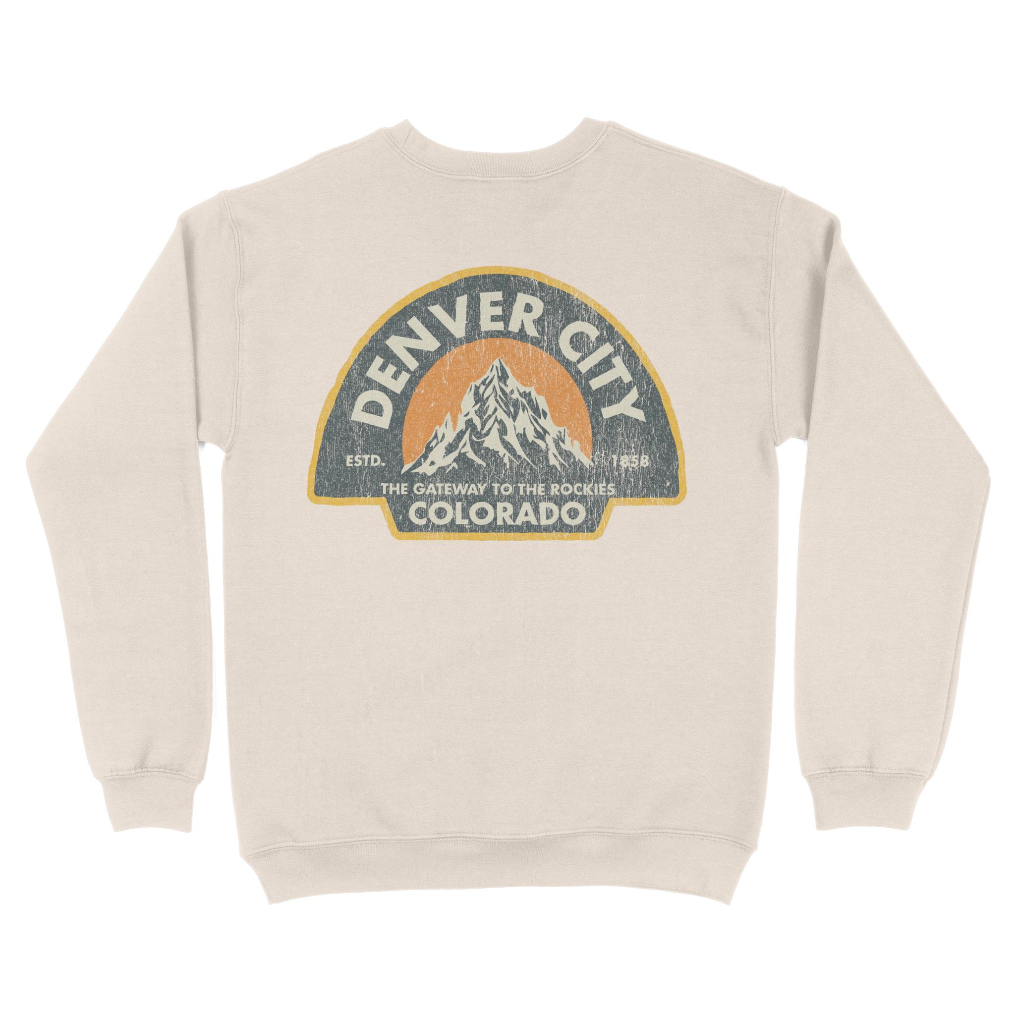 Denver Summit Crewneck in Natural - back view
