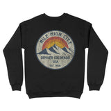 Denver Peaks Crewneck Black back