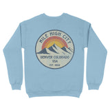 Denver Peaks Crewneck Light Blue back