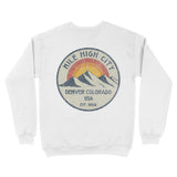 Denver Peaks Crewneck White back