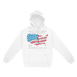 Asbury Park Western Map Hoodie in White - front view