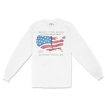 Asbury Park Western Map Longsleeve in White - front view