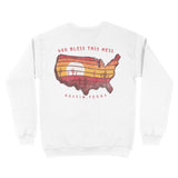 Austin Crewneck in White - back view