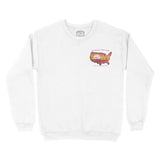 Austin Crewneck in White - front view