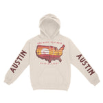 Austin Hoodie in Natural - front-sleeves view
