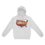 Austin Western Map Hoodie White front