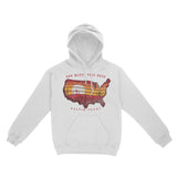 Austin Western Map Hoodie White front