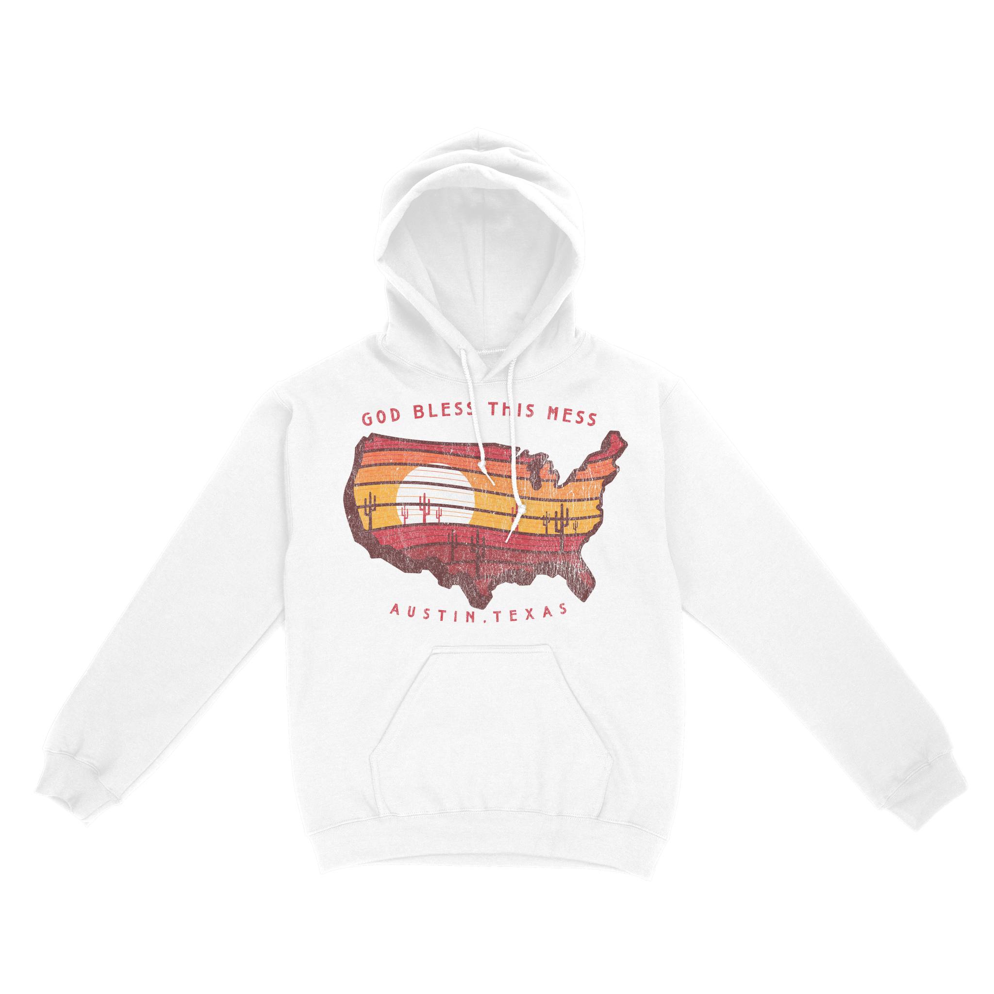 Austin Hoodie in White - front view