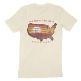 Austin Western Map T-Shirt Natural back