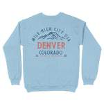 Denver Crewneck in Light Blue - back view