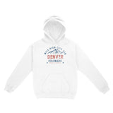 Denver Hoodie in White - front view