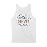 Denver Mile High Tank Top White back