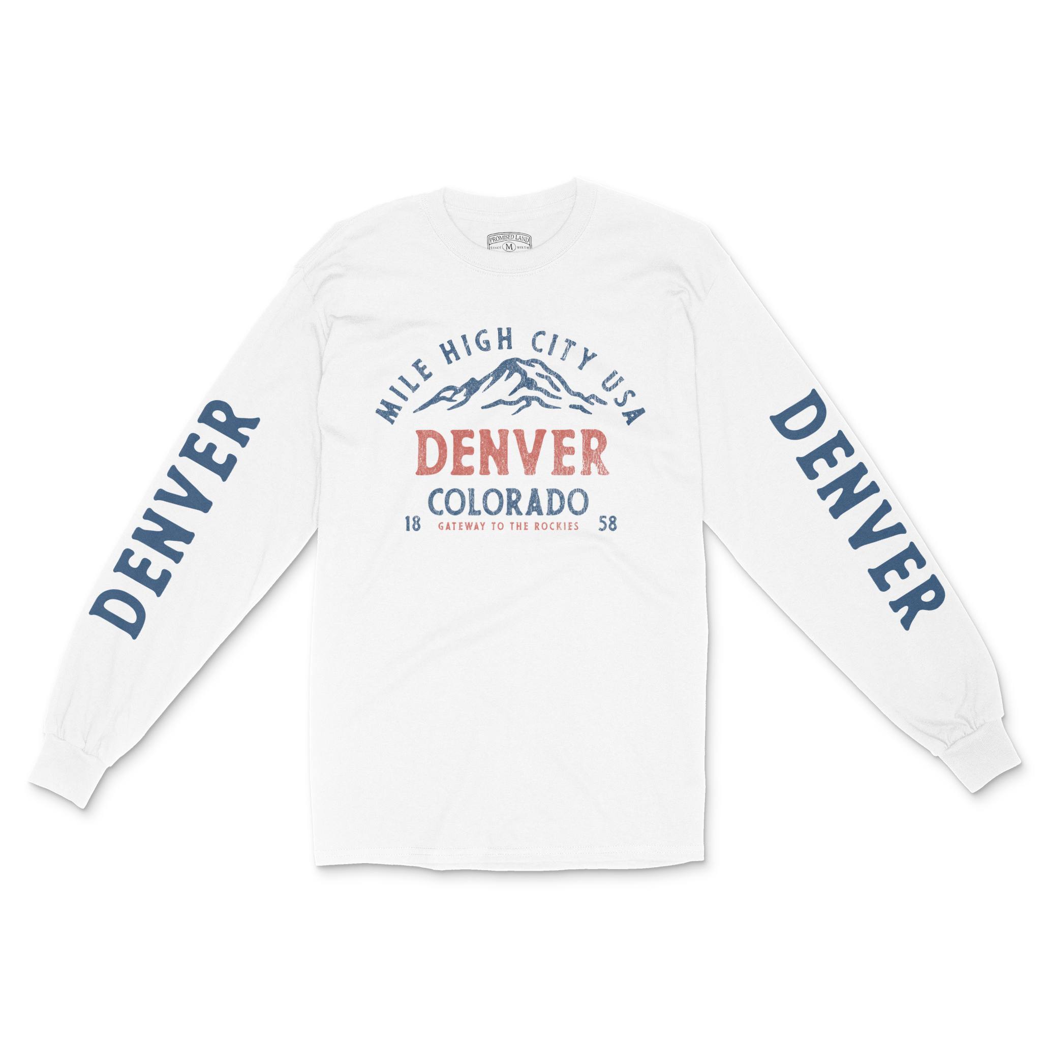 Denver Longsleeve in White - front-sleeves view