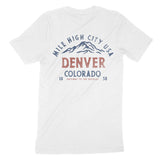 Denver Mile High 2 T-Shirt in White - back view