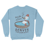 Denver Snowman Crewneck Light Blue back