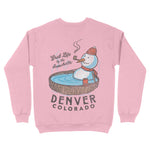 Denver Snowman Crewneck Light Pink back