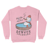 Denver Snowman Crewneck Light Pink back