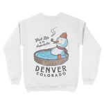 Denver Snowman Crewneck White back