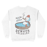 Denver Crewneck in White - back view