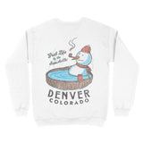 Denver Crewneck in White - back view