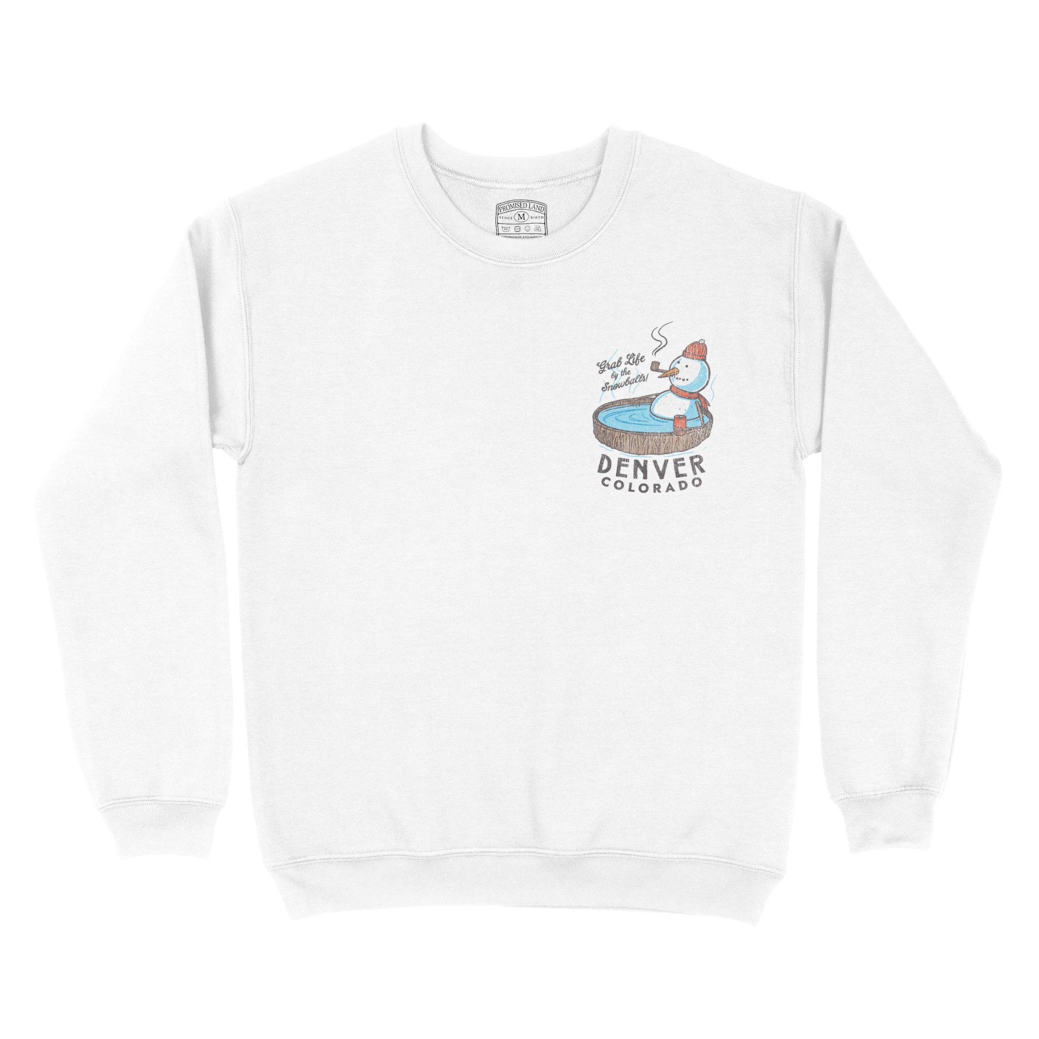Denver Crewneck in White - front view