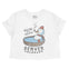 Denver Snowman Cropped Tee in White - front view