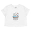 Denver Cropped Tee in White - front view