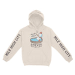 Denver Hoodie in Natural - front-sleeves view