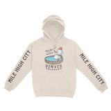 Denver Hoodie in Natural - front-sleeves view