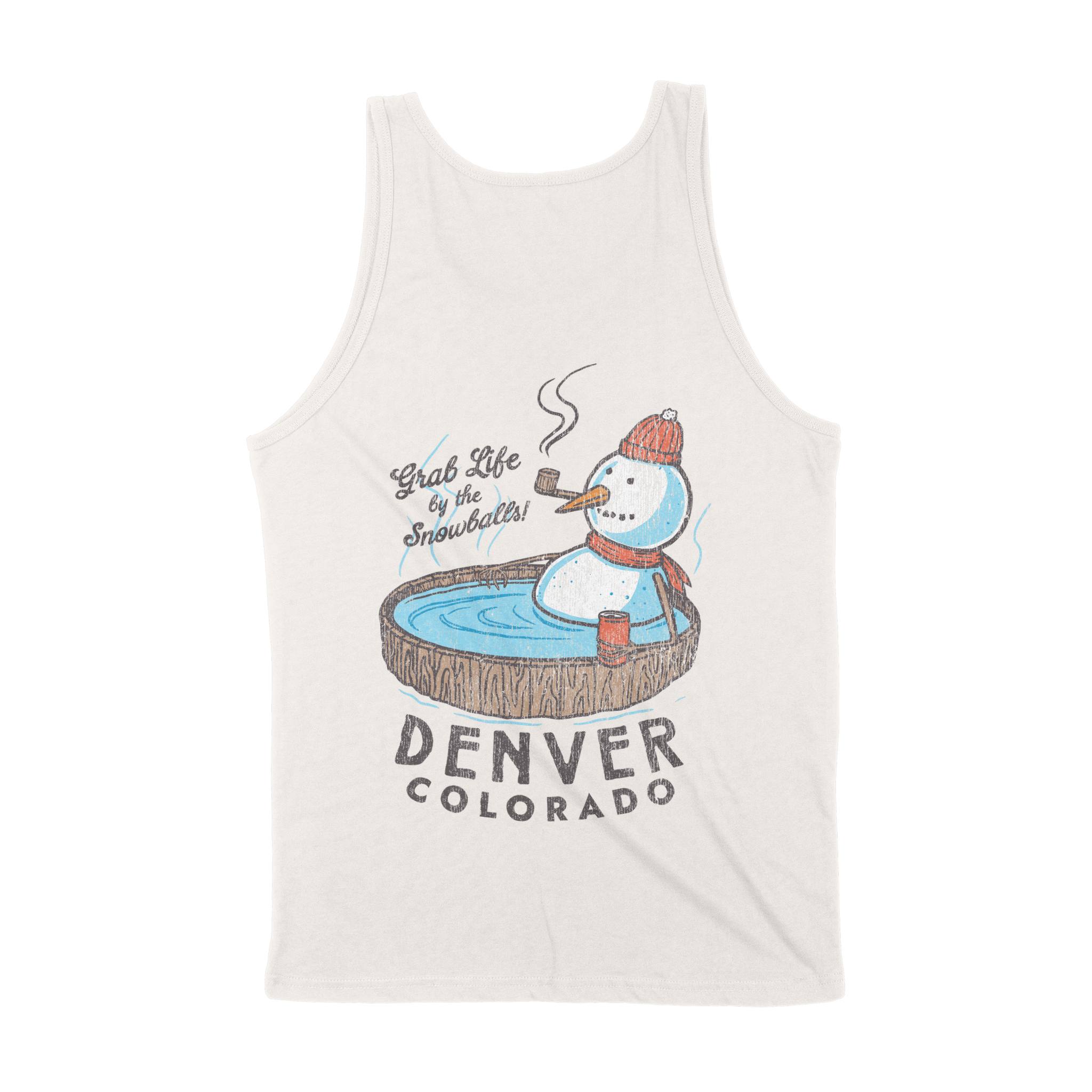 Denver Snowman Tank Top in Vintage - back view