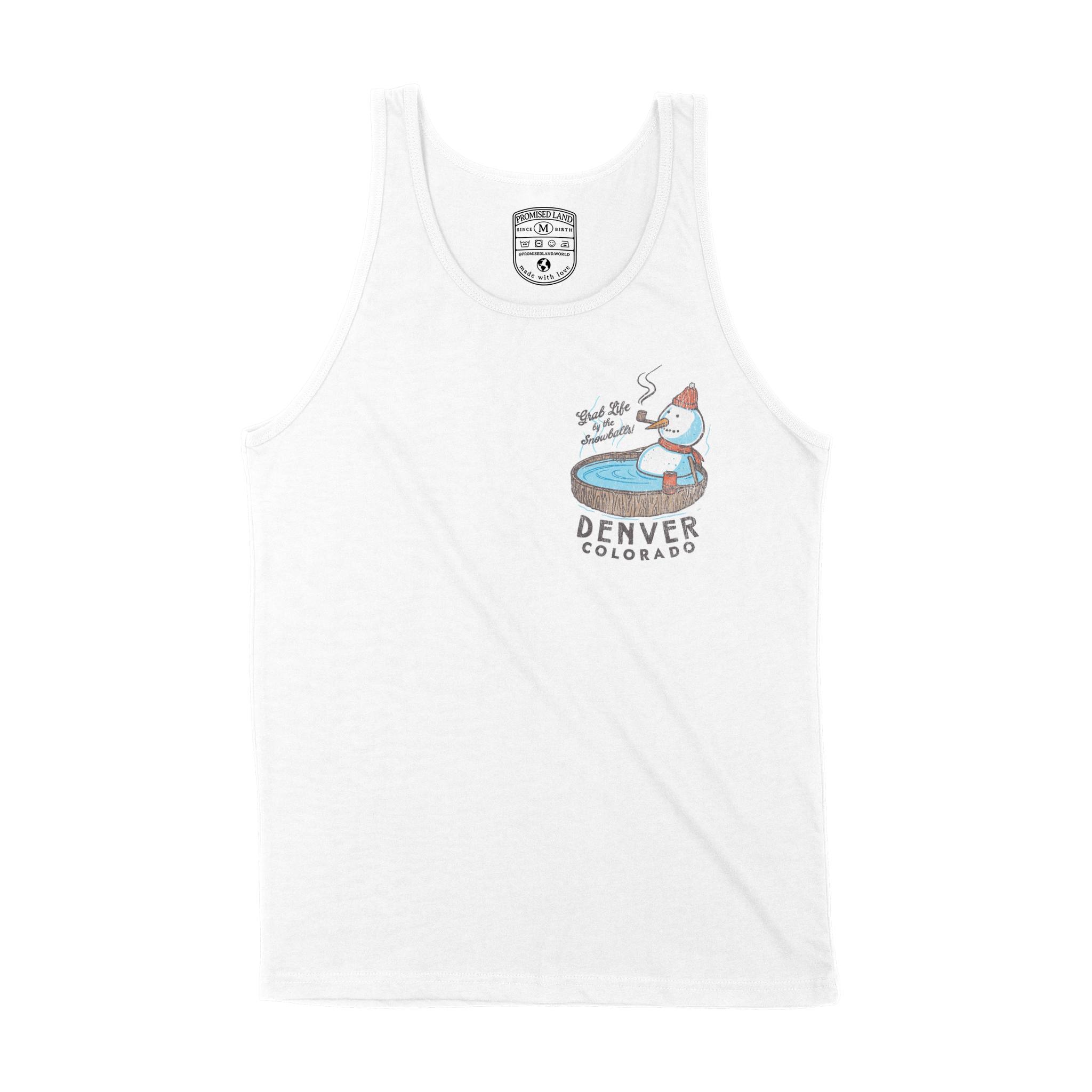 Denver Tank Top in White - front view