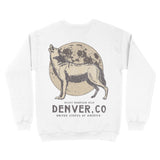 Denver Crewneck in White - back view