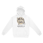 Denver Hoodie in White - front view