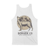 Denver Howling Wolf Tank Top White back