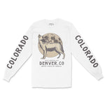 Denver Longsleeve in White - front-sleeves view